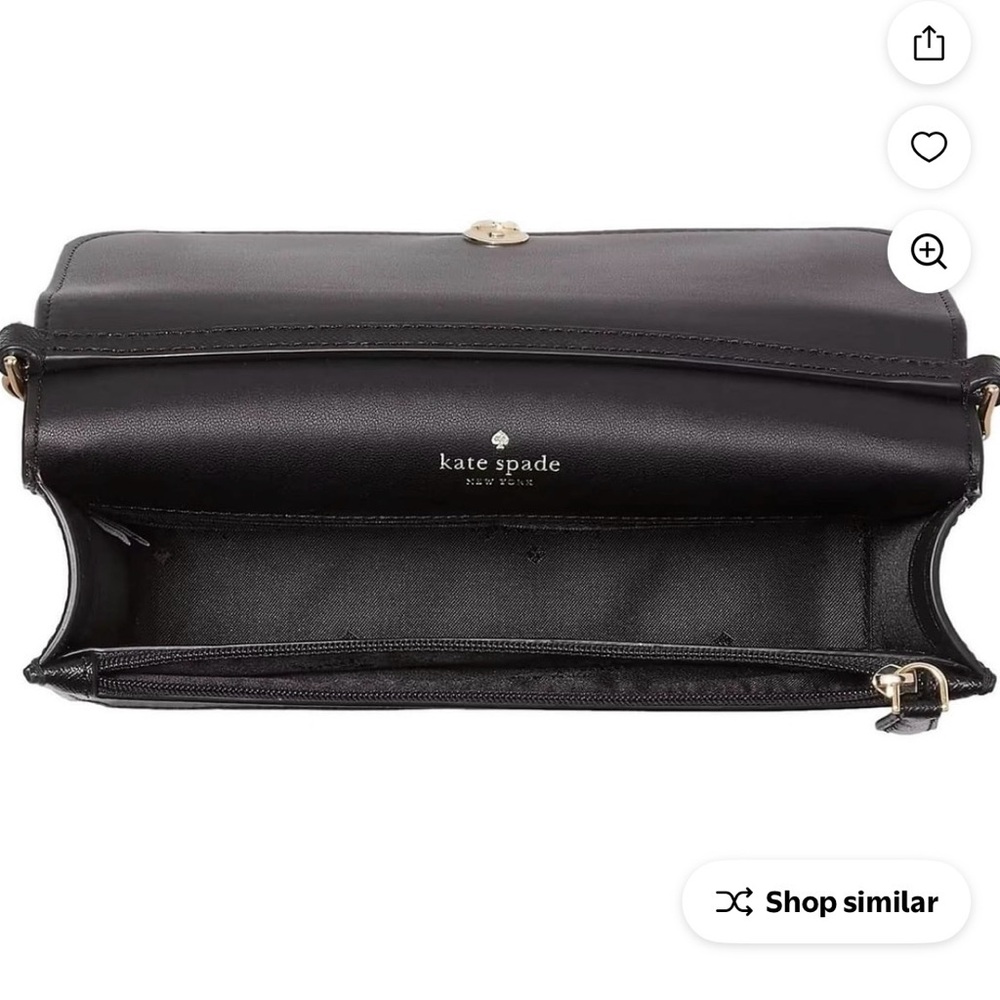 Kate Spade Black Crossbody with Gold Chain - Picture 4 of 5